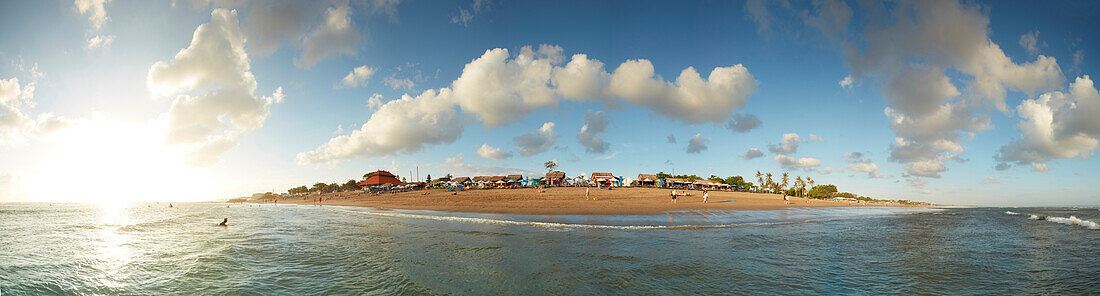 Panorama of Canggu beach, Bali, Indonesia