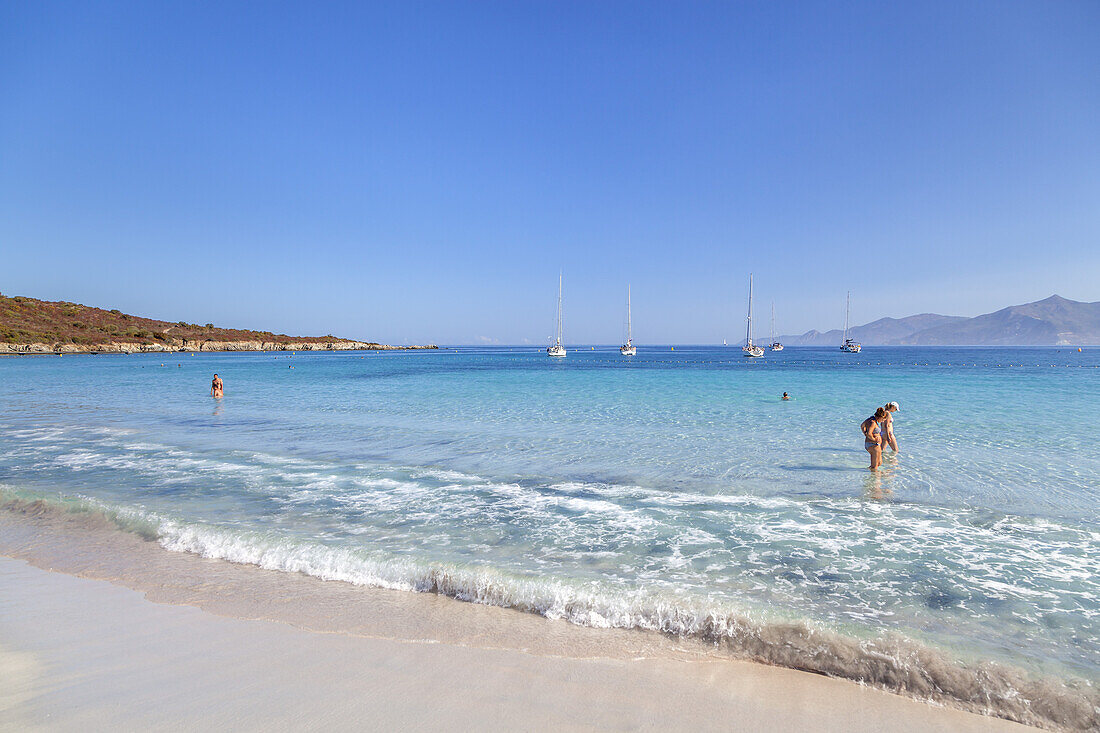 Beach Plage de Loto in the Desert of Agriates, near Saint-Florent, Corsica, Southern France, France, Southern Europe