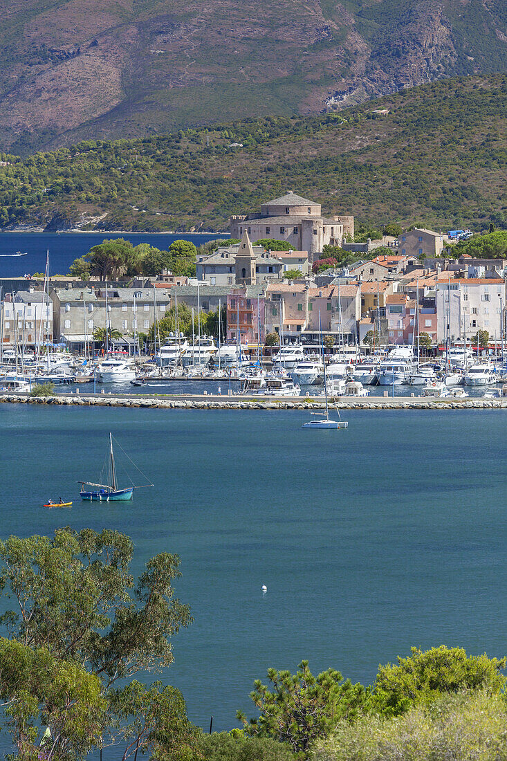 A view to Saint-Florent, Corsica, Southern France, France, Southern Europe