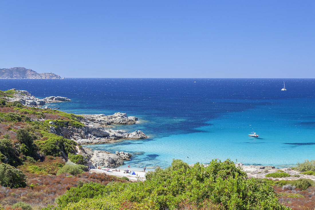 Beach in Algajo, Corsica, Southern France, France, Southern Europe