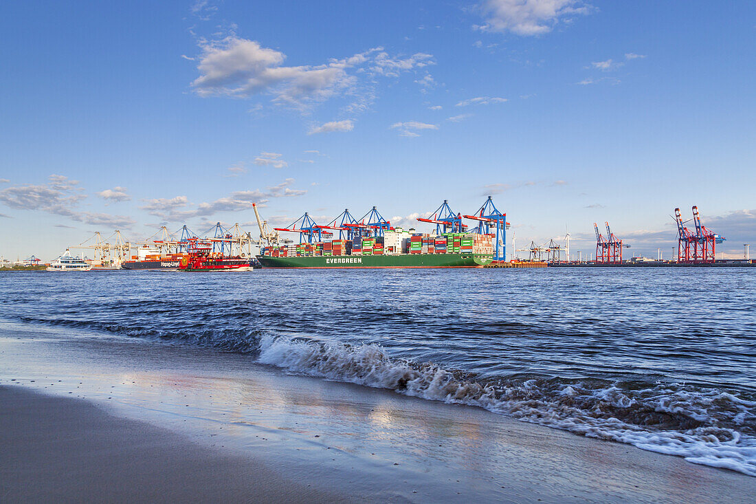 Container terminal Waltershof in Port of Hamburg, Hanseatic City of Hamburg, Northern Germany, Germany, Europe