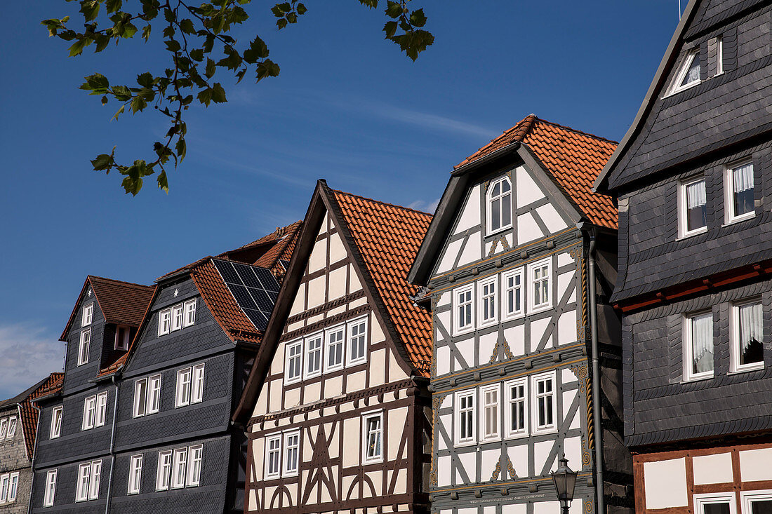 Half-timbered houses in the old town of Frankenberg Frankenberg (Eder), Hesse, Germany, Europe