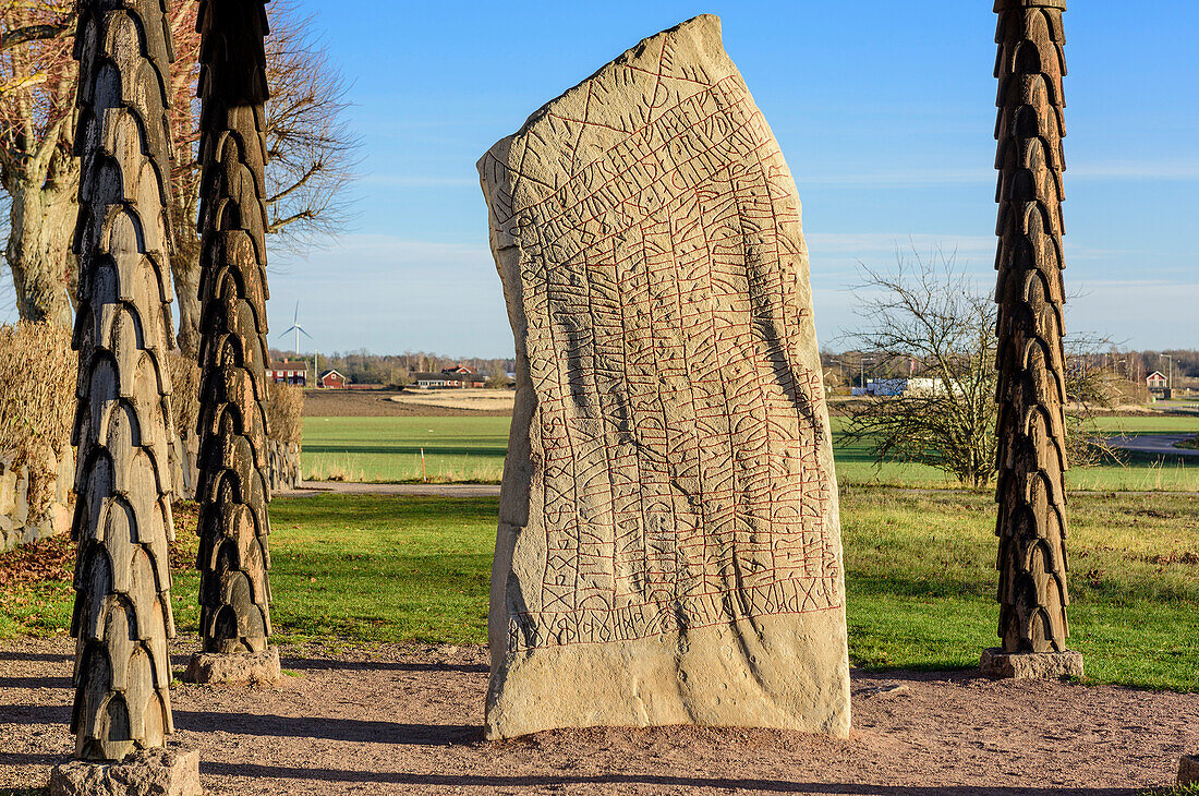 Rune stone, Roek, Oedeshoek, Oestergoetland, Sweden