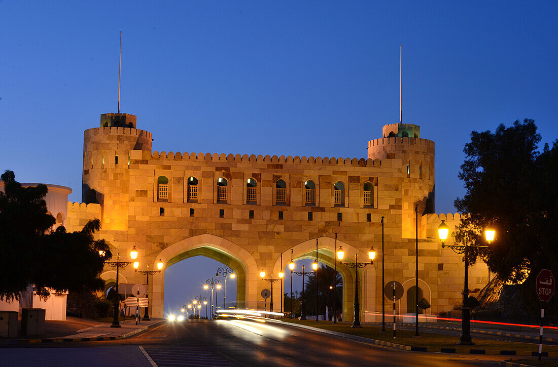 Palastbezirk mit Gateway, Muscat, Oman
