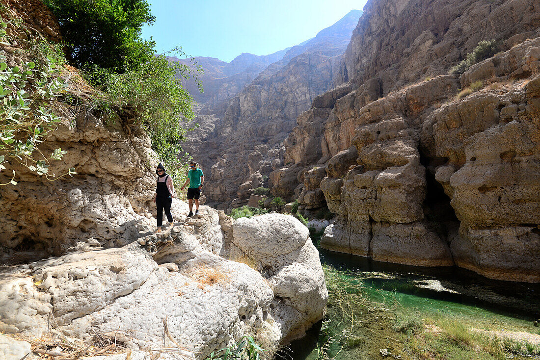 in der Oase Wadi Shab, Oman