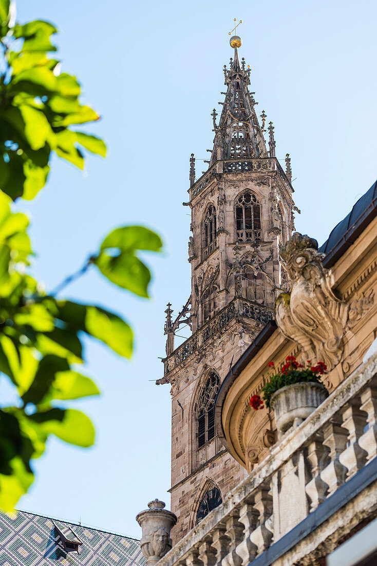 The cathedral in the Old Town, Bolzano, South Tyrol, Italy