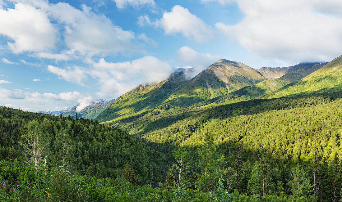 Kenai mountains, Seward Highway, Anchorage, Alaska, United States of America