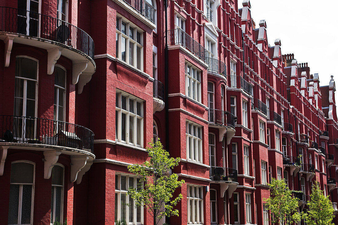 Terraced houses near Edgware Road, London, England