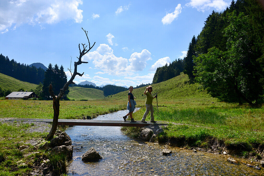 Hiking at the Heumountain, Samerberg, Bavaria, Germany