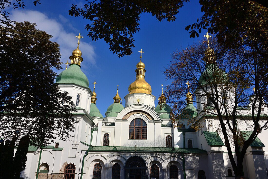 In the park at Sophia cathedral, Kiew, Ukraine