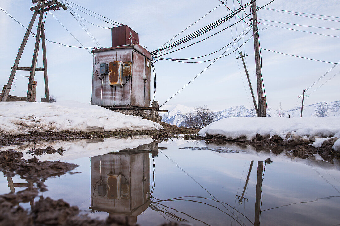 Come down small electrical storage house, Gudauri, Mtskheta-Mtianeti, Georgia