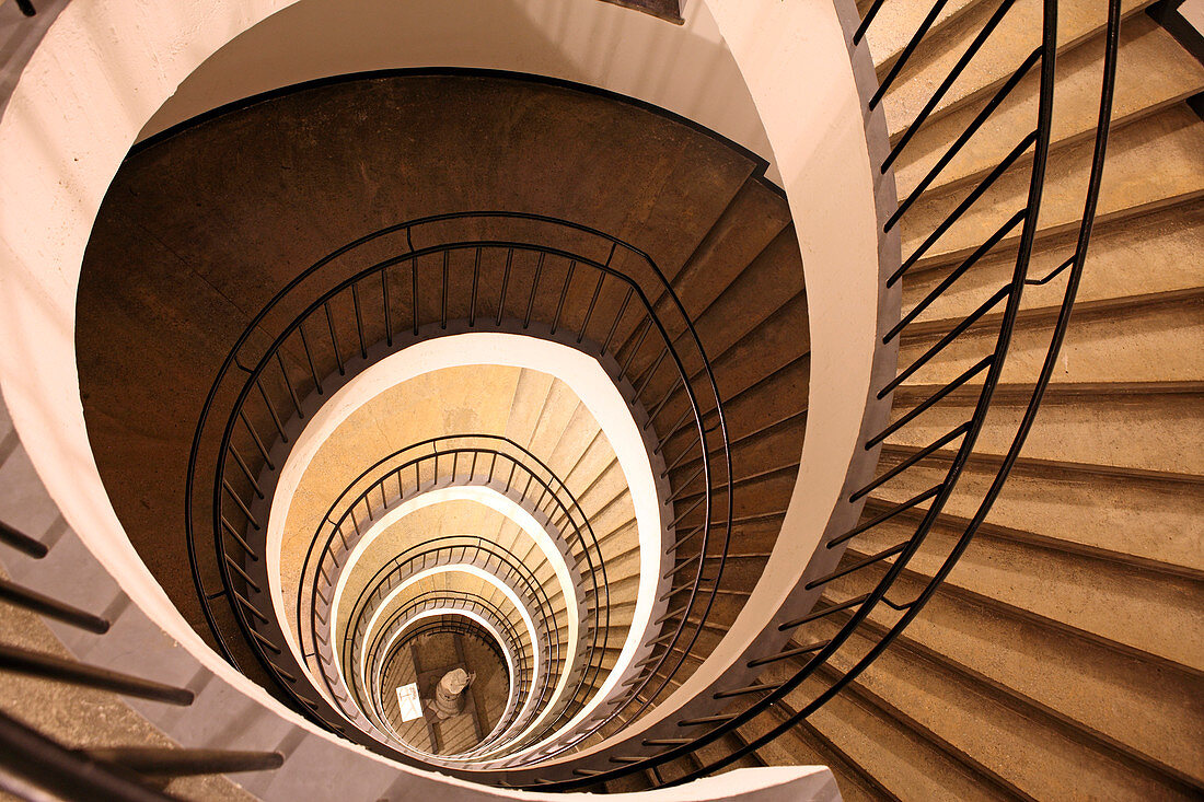 Spiral staircase, Deutsches Museum, Munich, Bavaria, Germany