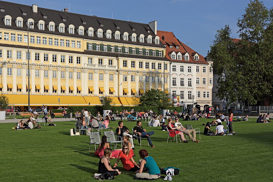 Facade of Dallmayr, Marienhof, Munich, Bavaria, Germany