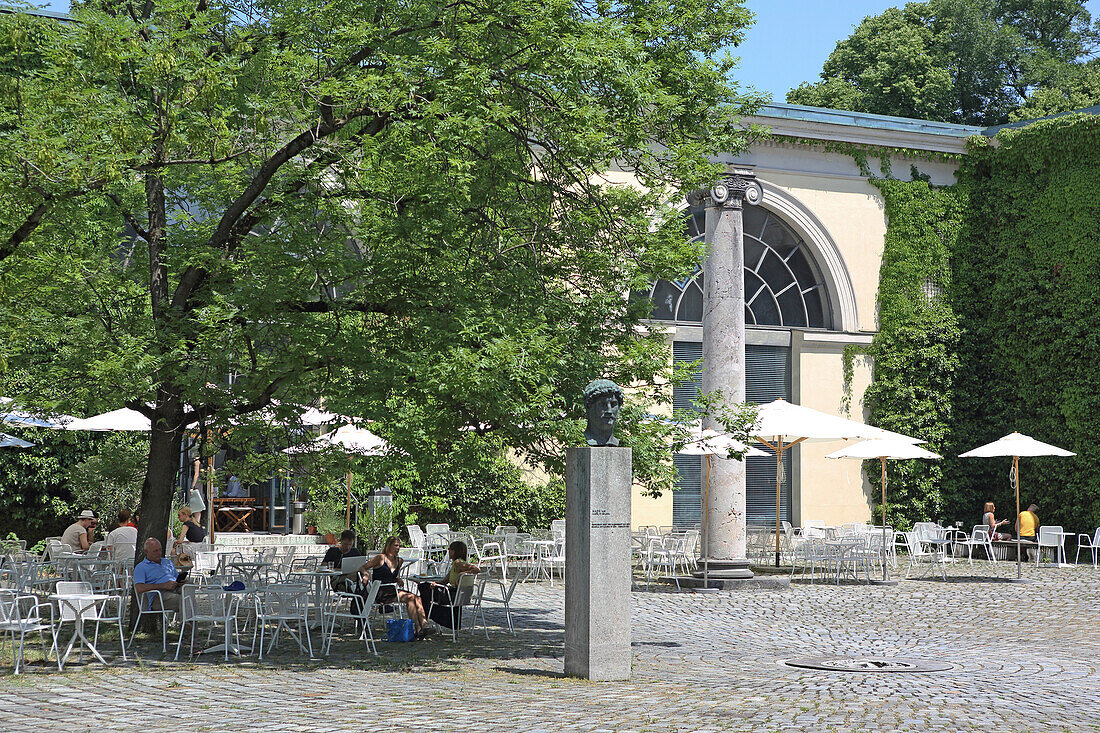 Café in der Glyptothek, Königsplatz, München, Bayern, Deutschland