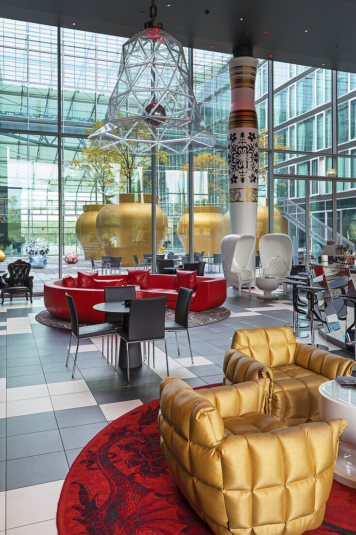 Stage lobby bar & lounge in the Kameha Grand Hotel in Bonn, Middle Rhine Valley, North Rhine-Westphalia, Germany, Europe