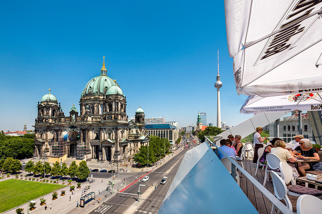 View from Humboldt Box towards Berlin Dom, Museum Island, Berlin, Germany