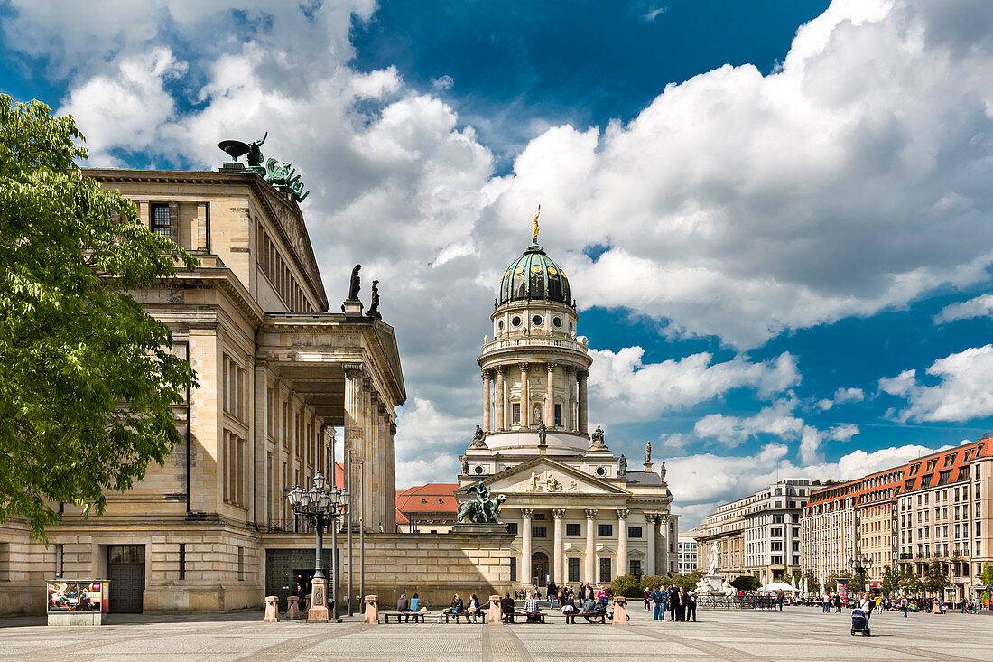 Concert hall and German church, Gendarmenmarkt, Berlin, Germany