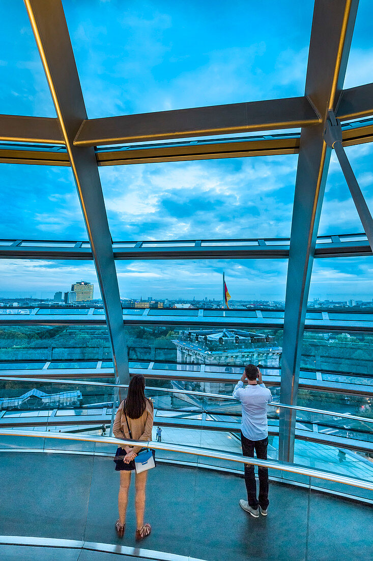 Interior, Dome of the Reichstag building, Berlin, Germany