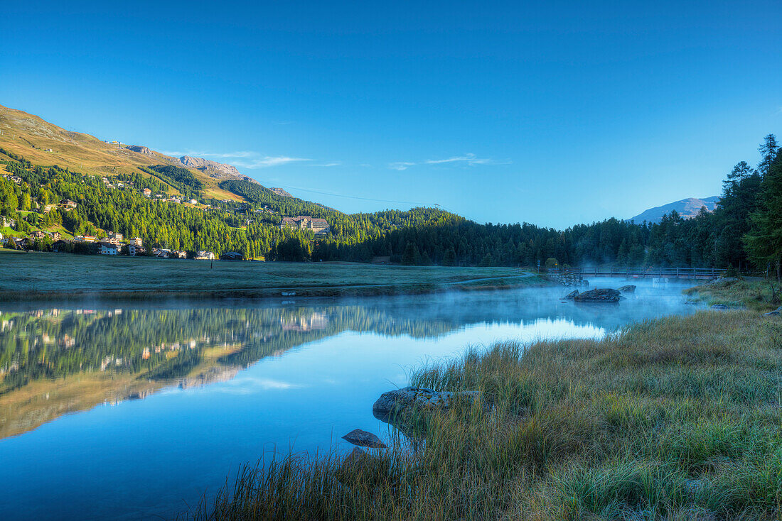 Champferersee, Champfer, Engadin, Kanton Graubünden, Schweiz