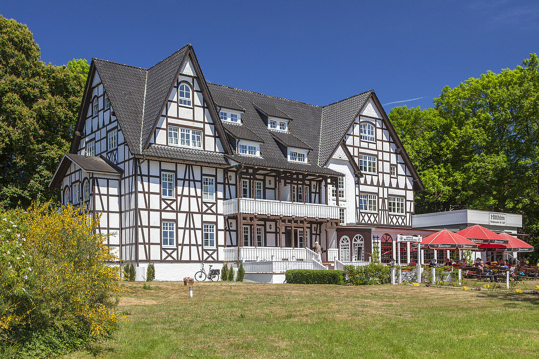 Hotel Hitthim by the harbour in Kloster, Island Hiddensee, Baltic coast, Mecklenburg-Western Pomerania, Northern Germany, Germany, Europa