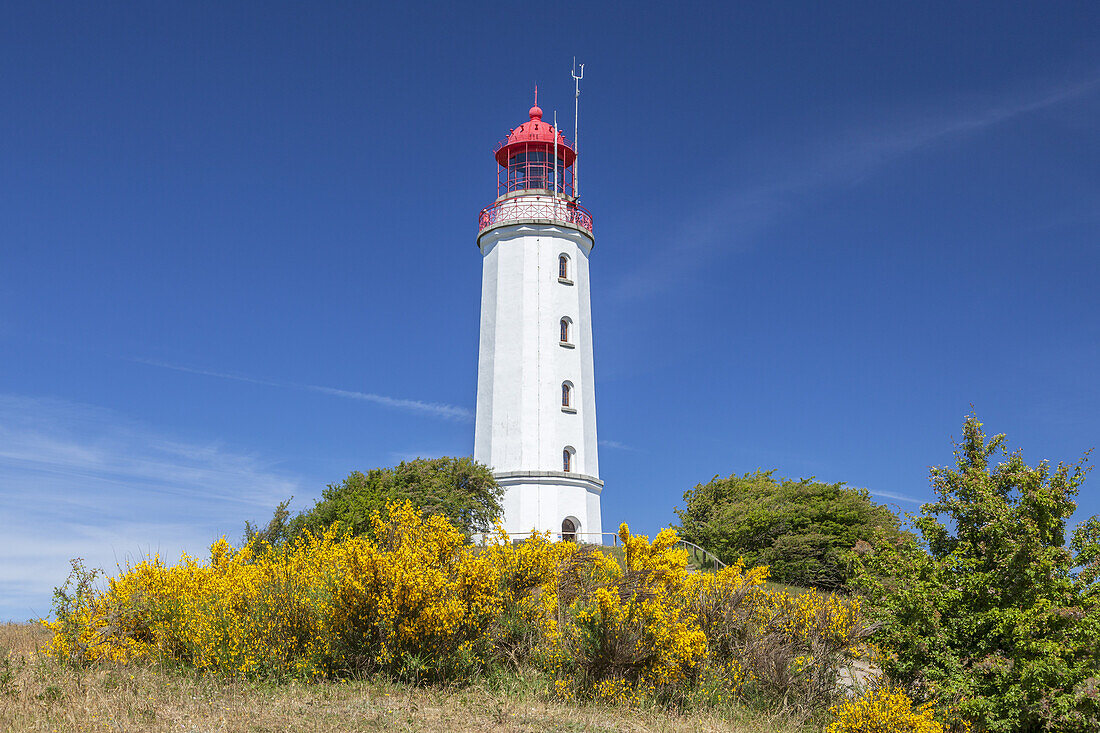 Lighthouse on the Dornbusch, Kloster, Island Hiddensee, Baltic coast, Mecklenburg-Western Pomerania, Northern Germany, Germany, Europa