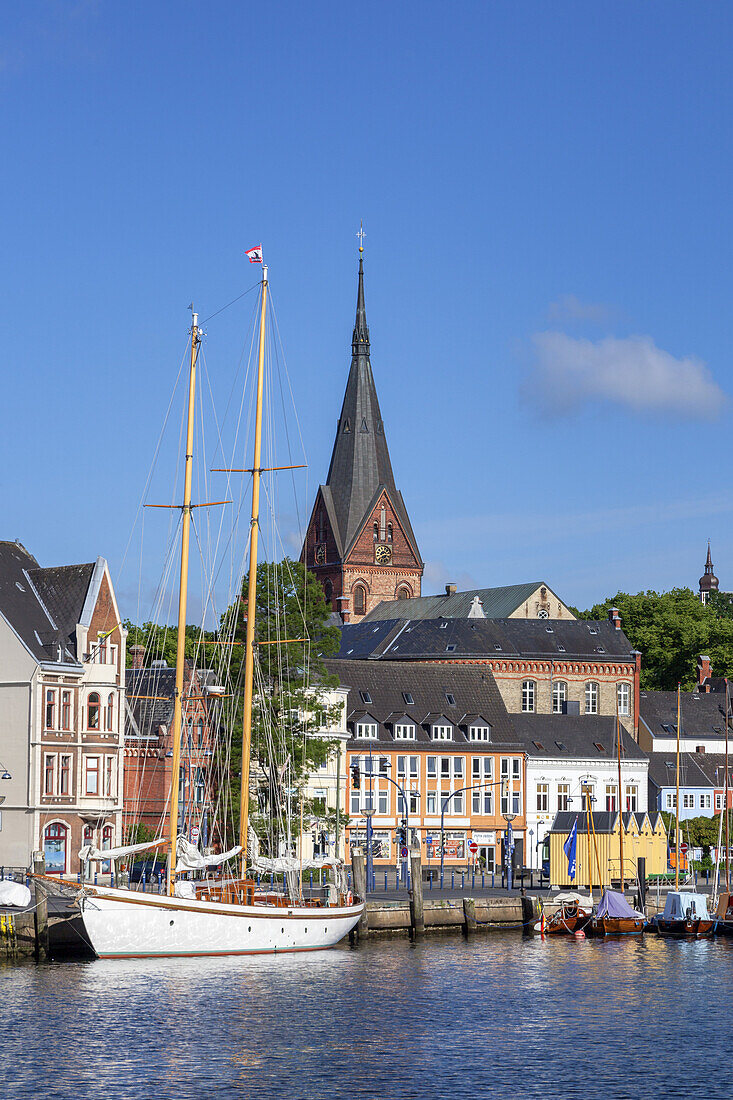 Blick auf Flensburg, Ostseeküste, Schleswig-Holstein, Norddeutschland, Deutschland, Nordeuropa, Europa