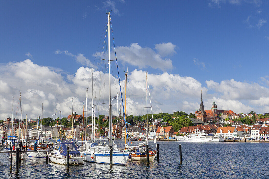 View of Flensburg, Baltic coast, Schleswig-Holstein, Northern Germany, Germany, Europe