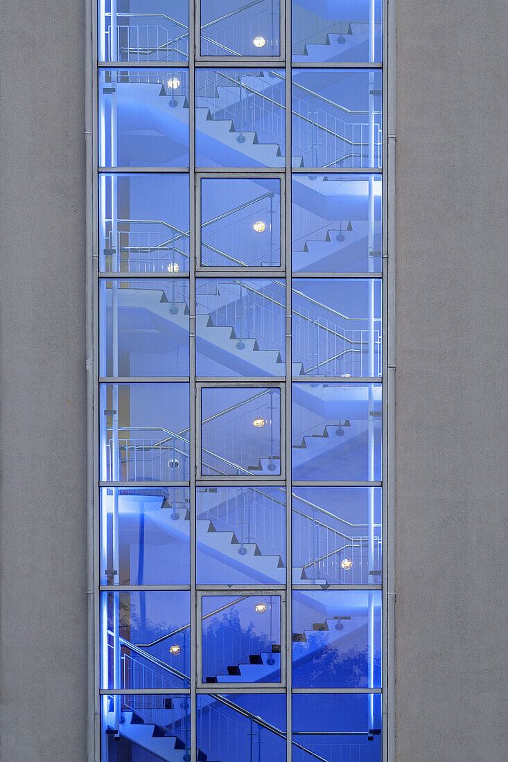 Stairs in a modern house, Flensburg Baltic coast, Schleswig-Holstein, Northern Germany, Germany, Europe