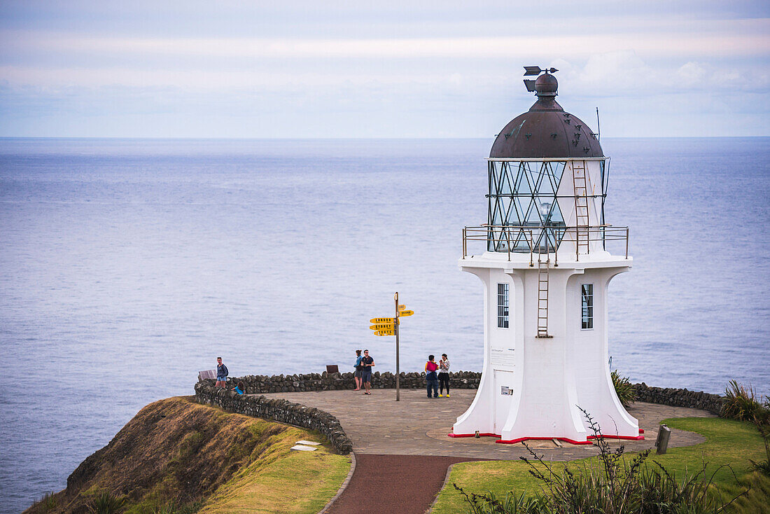 Cape Reinga Leuchtturm (Te Rerenga Wairua Leuchtturm), Aupouri Halbinsel, Northland, Nordinsel, Neuseeland, Pazifik