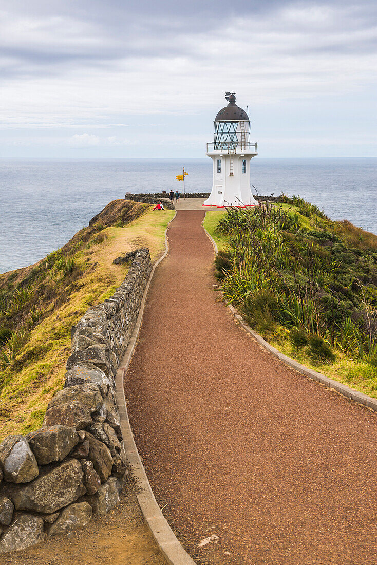 Cape Reinga Leuchtturm (Te Rerenga Wairua Leuchtturm), Aupouri Halbinsel, Northland, Nordinsel, Neuseeland, Pazifik