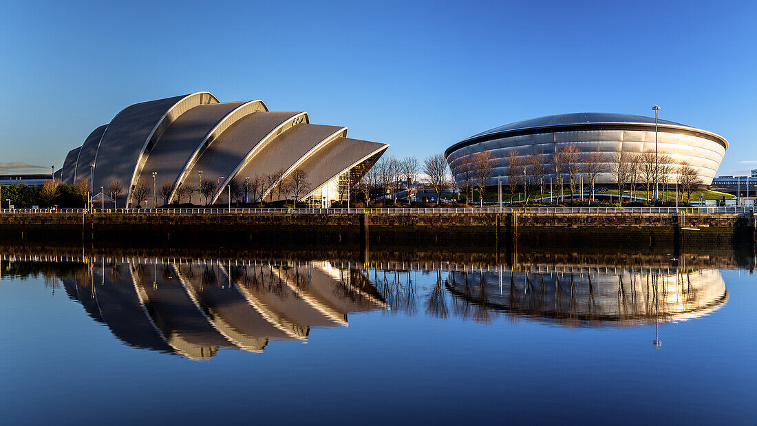 Armadillo and Hydro, Pacific Quay, Glasgow, Scotland, United Kingdom, Europe