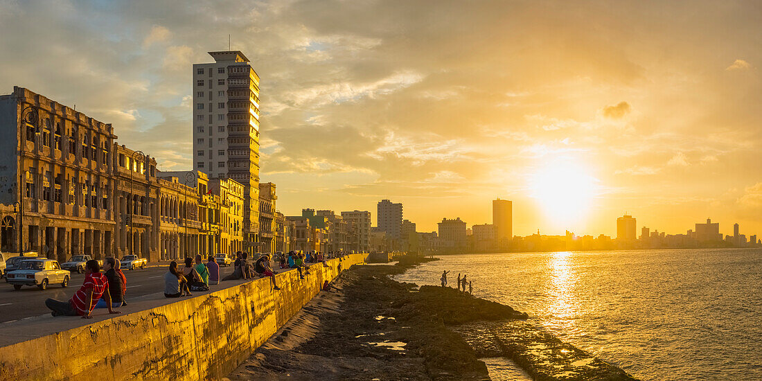 Der Malecon, Havanna, Kuba, Westindische Inseln, Karibik, Mittelamerika