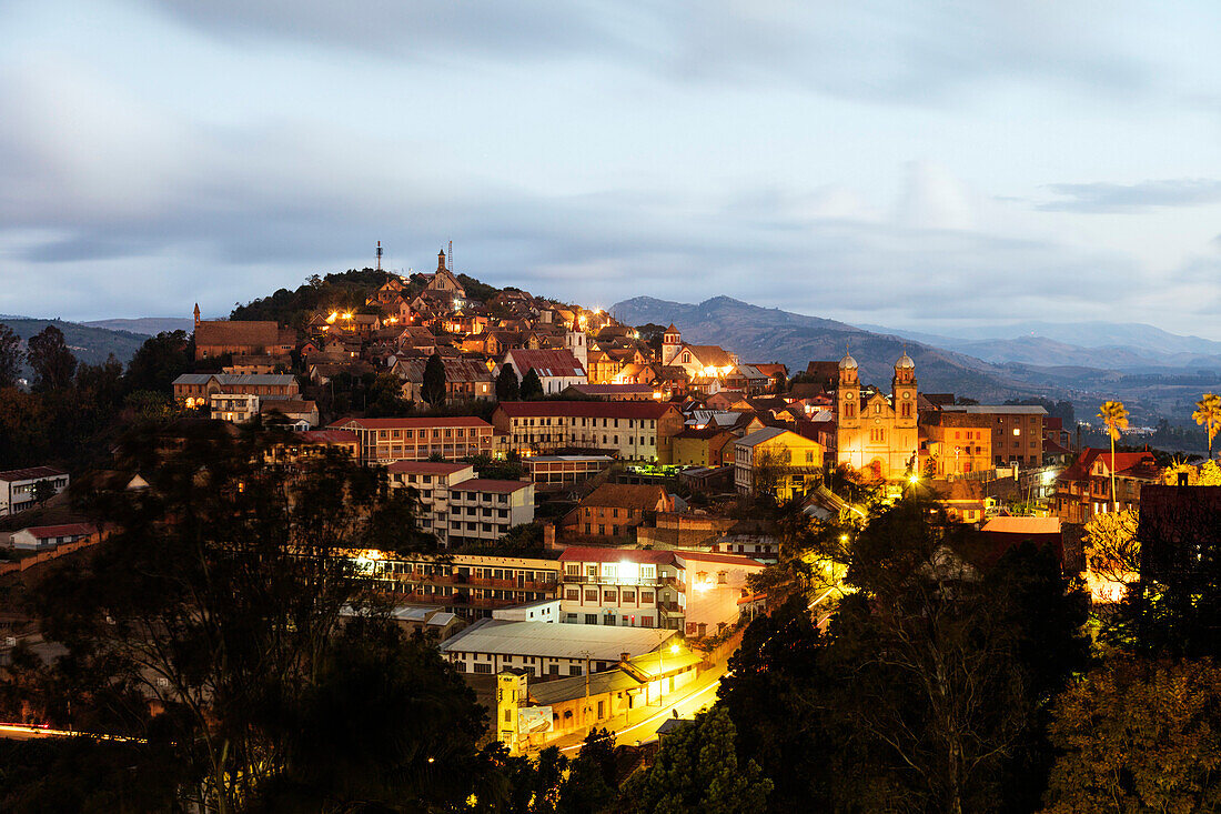 Fianarantsoa Haute Ville am Abend, Zentralbereich, Madagaskar, Afrika