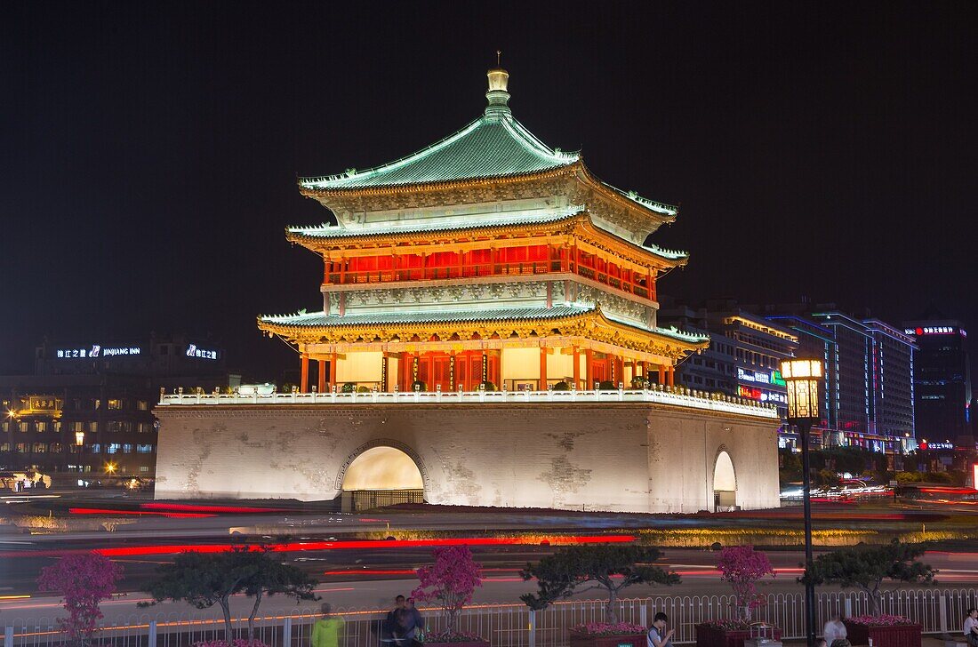 China, Provinz Shaanxi, Xi'an Stadt, Der Glockenturm.