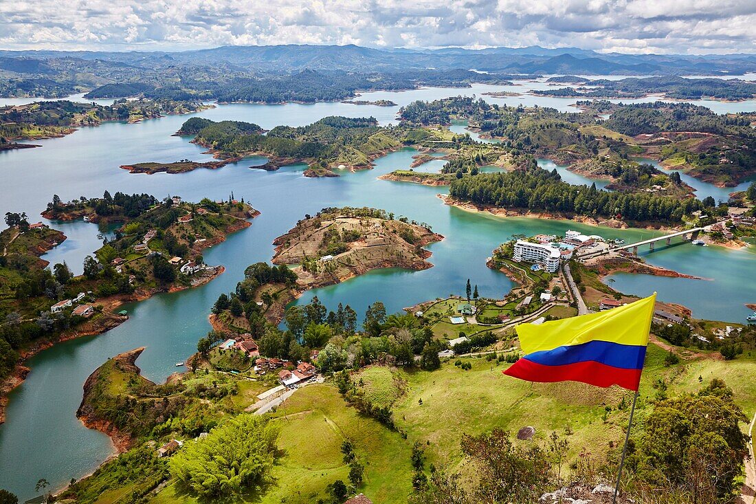 Guatape Stausee, Peñol Stein, El Peñol, Antioquia, Kolumbien