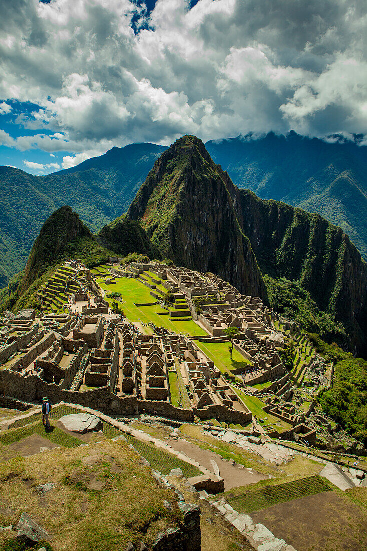 Blick auf Machu Picchu Ruinen, UNESCO Weltkulturerbe, Peru, Südamerika