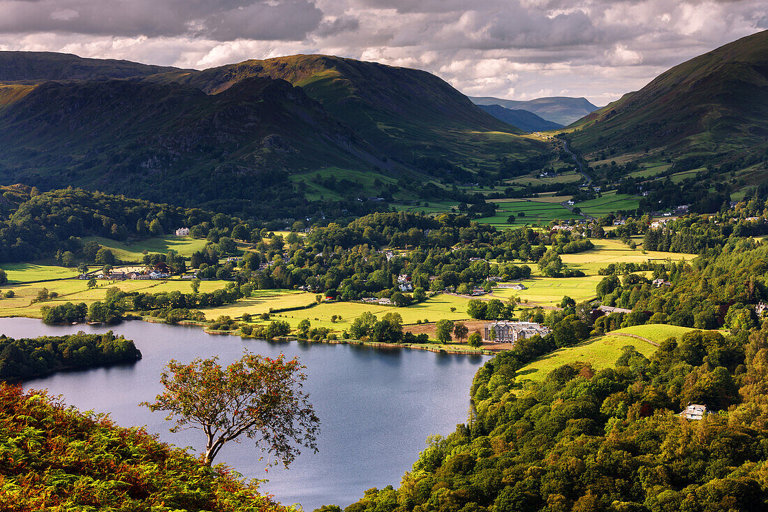The central fells of the Lake District National Park extending from Loughrigg Terrace and Grasmere to Dunmail Raise, Cumbria, England, United Kingdom, Europe