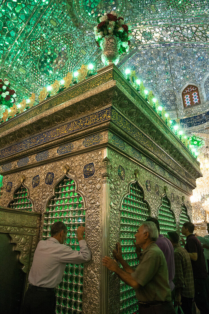 One of the holiest Shiite sites, Aramgah-e Shah-e Cheragh (Mausoleum of the King of Light), Shiraz, Iran, Middle East