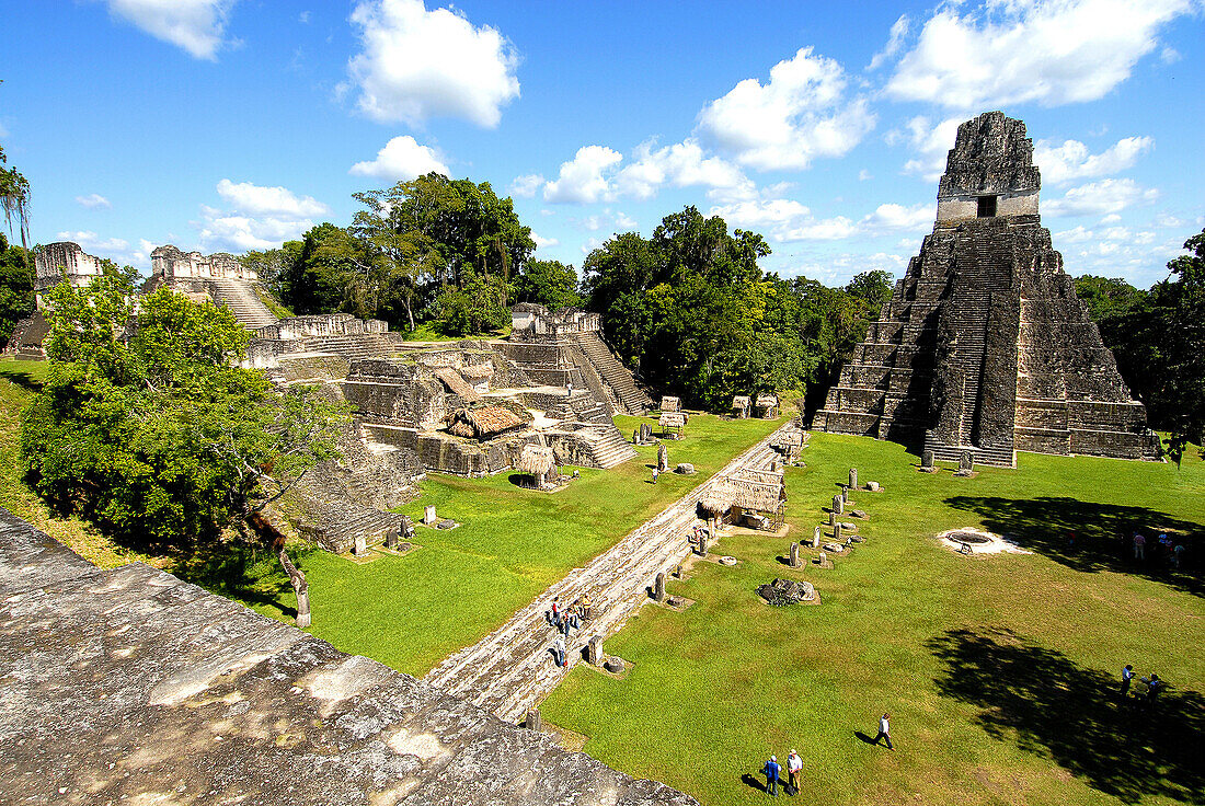 Tempel I (Tempel des Riesenjaguars) in Tikal, UNESCO Weltkulturerbe, Guatemala, Mittelamerika