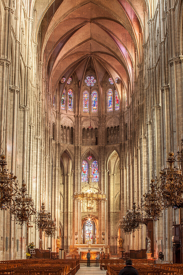 Die Kathedrale von Saint Etienne, Bourges, UNESCO Weltkulturerbe, Cher, Frankreich, Europa