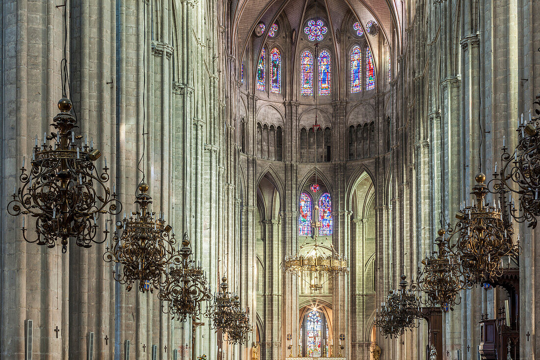 Die Kathedrale von Saint Etienne, Bourges, UNESCO Weltkulturerbe, Cher, Frankreich, Europa