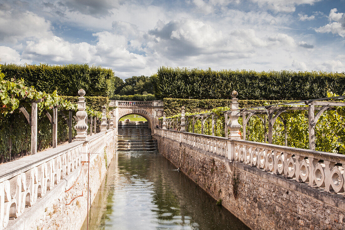 Die Gärten im Château de Villandry, Indre-et-Loire, Loire-Tal, UNESCO-Weltkulturerbe, Frankreich, Europa
