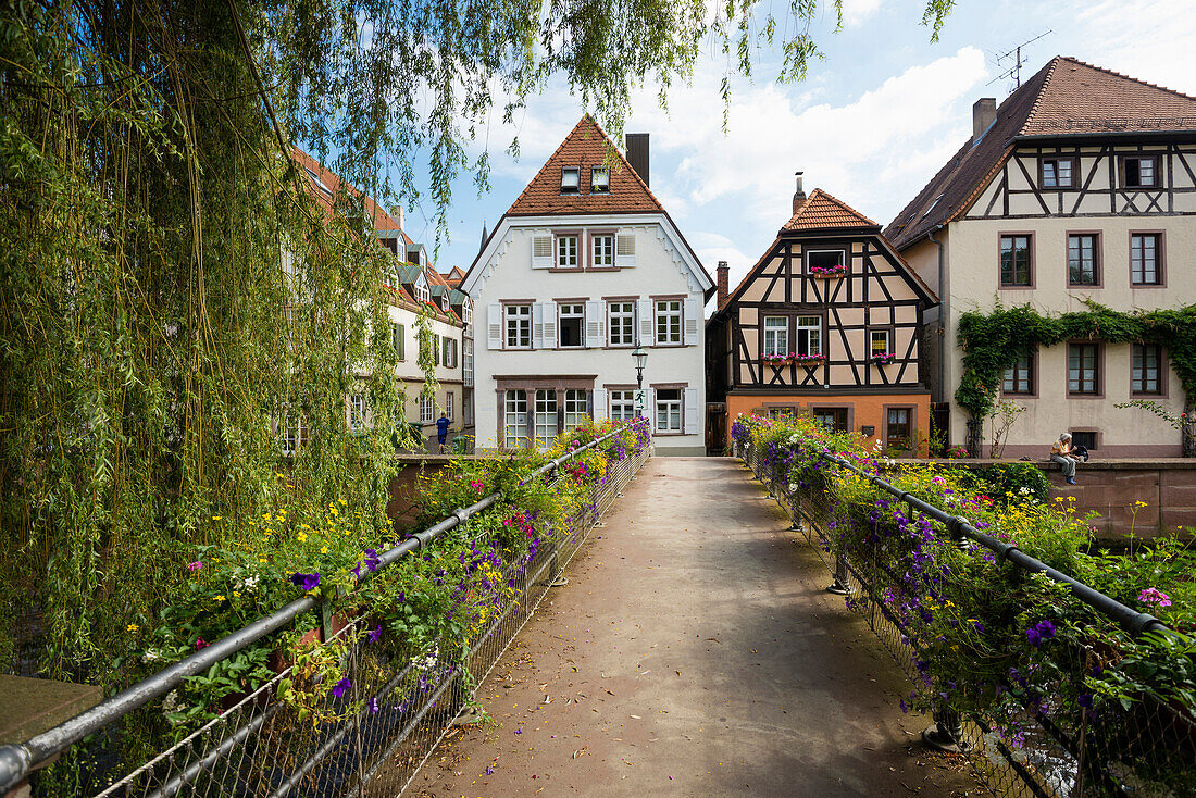 Historic centre with river Alb, Ettlingen, Black Forest, Baden-Wuerttemberg, Germany