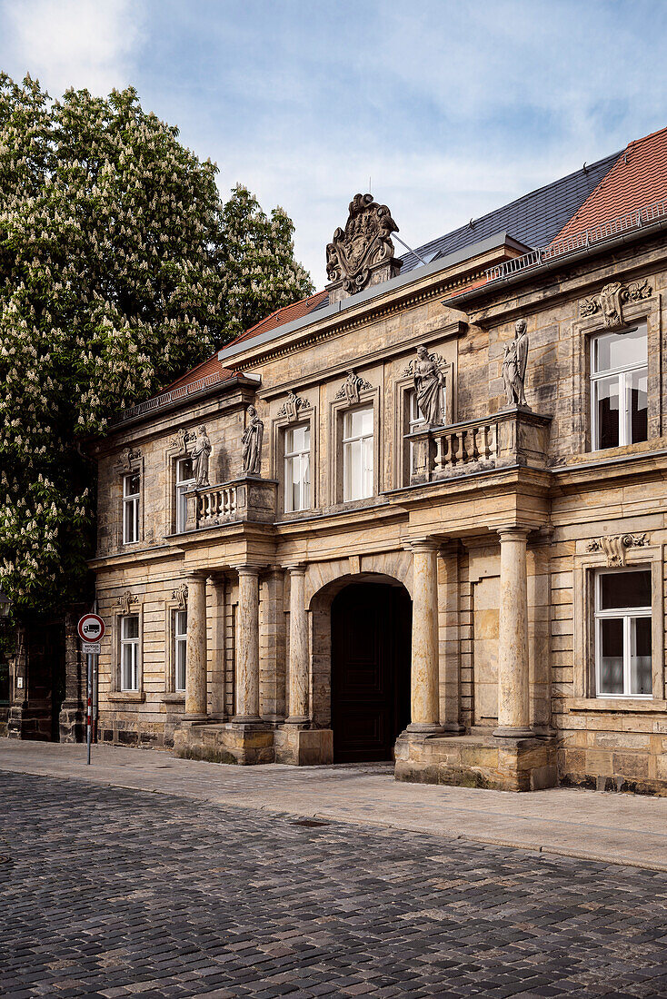 barockes Gebäude in der Altstadt von Bayreuth, Franken, Bayern, Deutschland