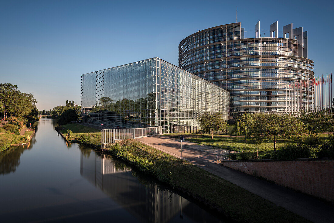building of the European Parliament, Strasbourg, Alsace, France