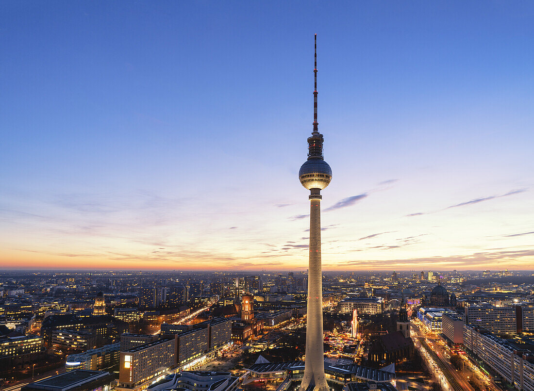 Berlin TV Tower  Fernsehturm  at Alexanderplatz East Berlin Germany