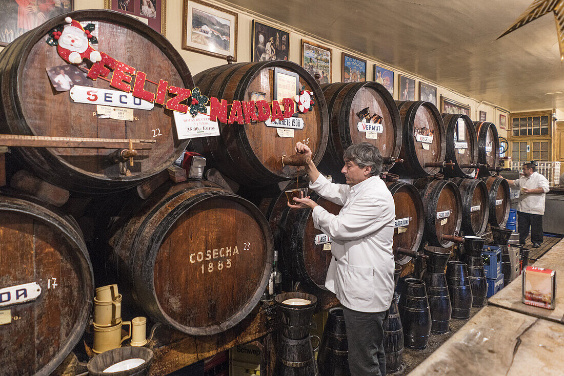 Älteste Taverne in Malaga, Antigua Casa de Guardia, seit 1840, Malaga, Andalusien Spanien