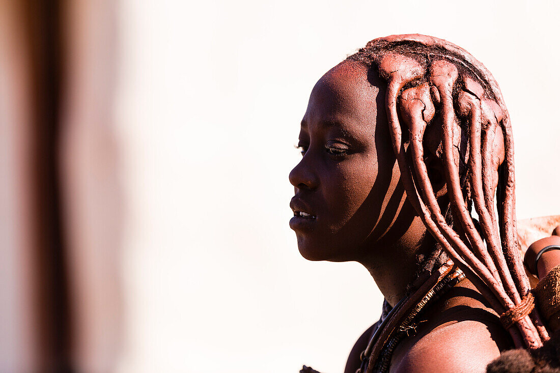 Young Himba woman, Kunene, Namibia