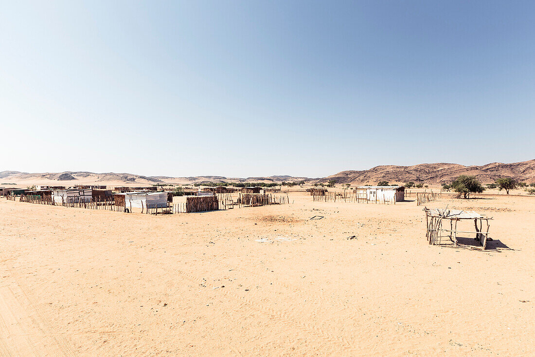 The huts of De Riet, Damaraland, Kunene, Namibia
