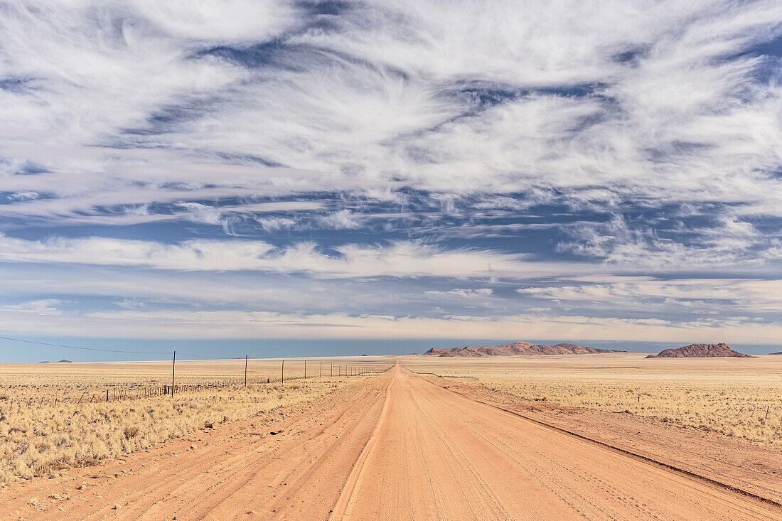 The road C13 from Helmeringhausen to Aus, Karas, Namibia.